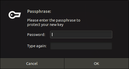 gpg passphrase window