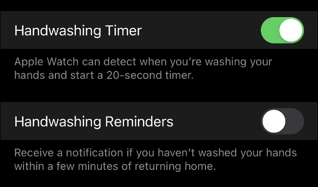 Handwashing Complete in watchOS 7