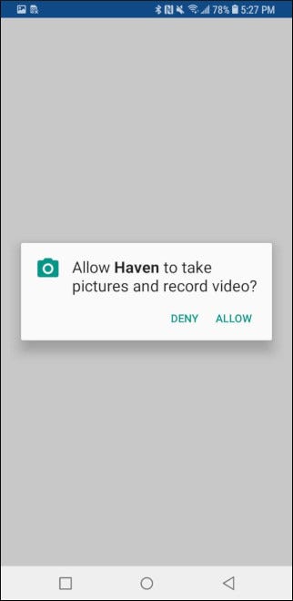 Haven picture and record video prompt on Android