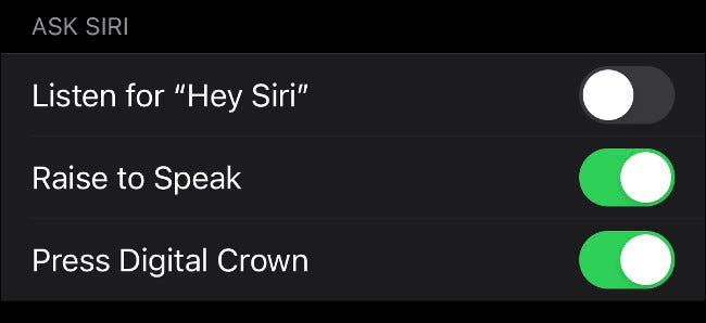 Disable Hey Siri on Apple Watch