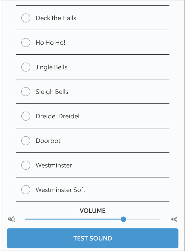 Select the holiday sound you'd like to use!