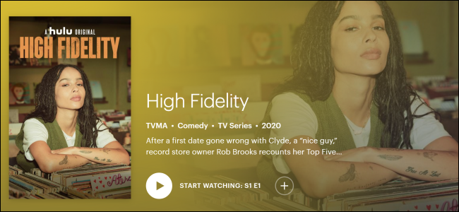 Hulu Original High Fidelity.