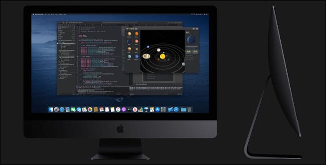 An Apple iMac Pro display.