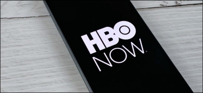 The HBO NOW logo on a smartphone.