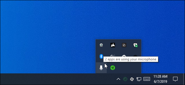2 apps are using your microphone message on Windows 10