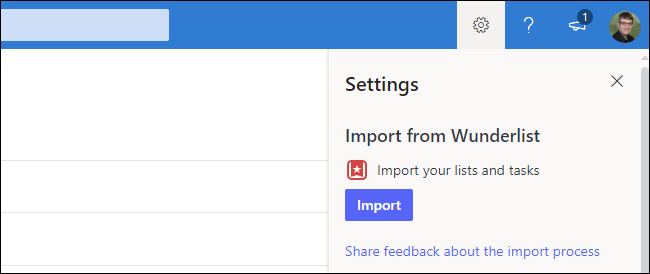 How to import Wunderlist data into Microsoft To Do on the web