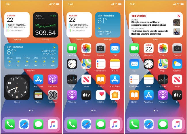 Widgets on the iOS 14 Home Screen