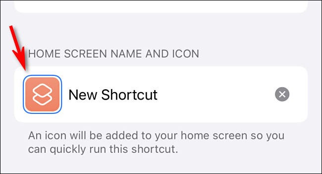 Tap the filler icon beside New Shortcut.