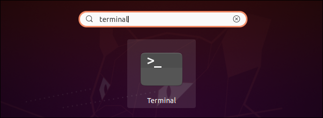Launch a Terminal window from Ubuntu's dash.