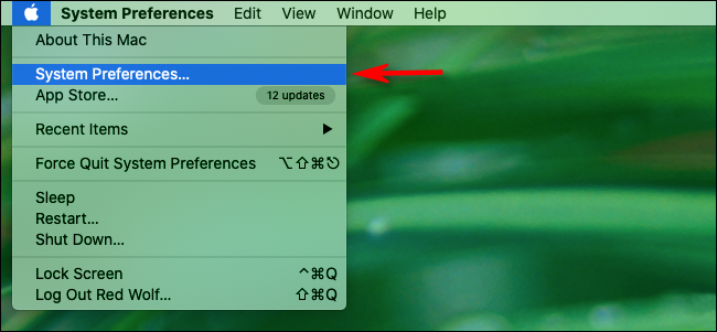 Click the Apple icon, and then select System Preferences.
