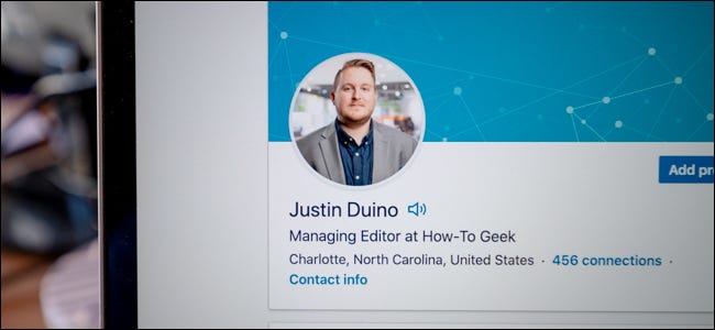 LinkedIn profile with name pronunciation