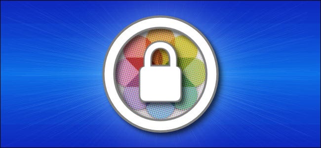 A padlock on top of the Apple Photos app icon.