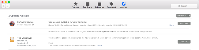 Update macOS via App Store