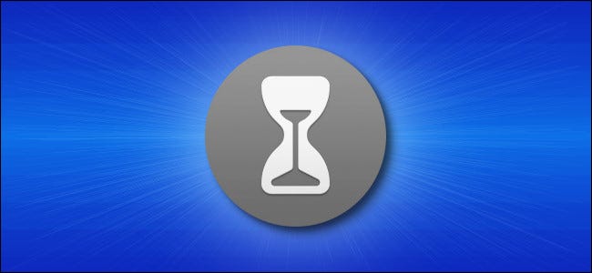 Mac ScreenTime Icon Hero - Gray on Blue