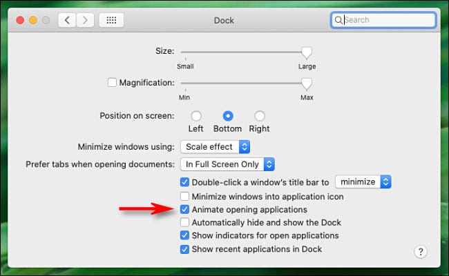 In Dock prefrences on Mac, uncheck Animate opening applications.