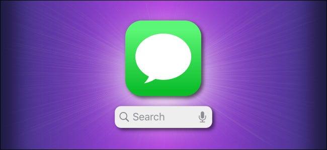 Apple Messages icon and Search bar