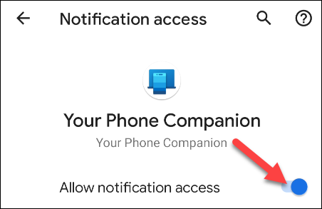 allow notification access for your phone