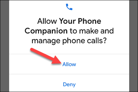 allow phone calls permission