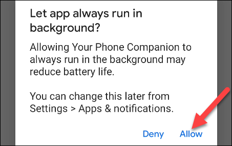 allow Your Phone to run in the backgroud