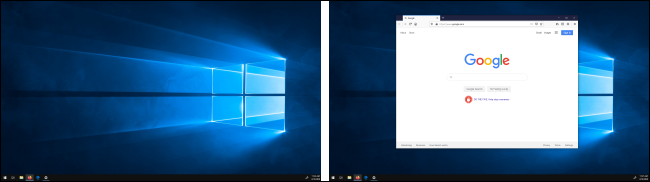 Window moved between displays in Windows 10
