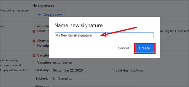 Type a name for your signature