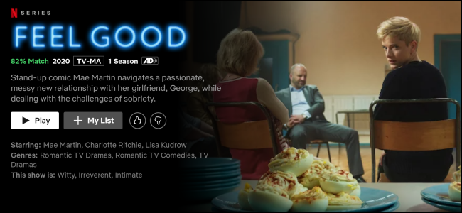 The Feel Good watch page on Netflix.