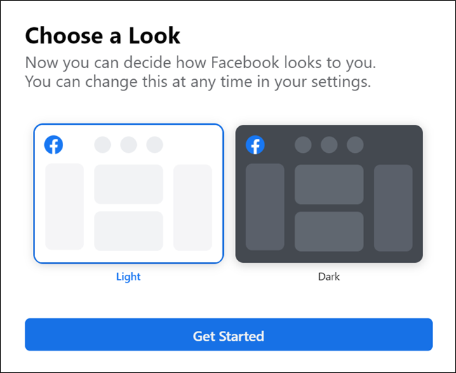 New Facebook Dark Theme Option