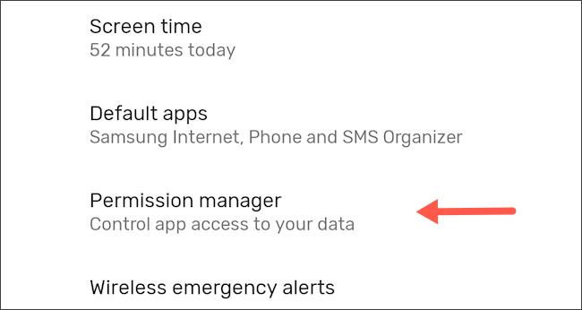 Go to permission manager on Android