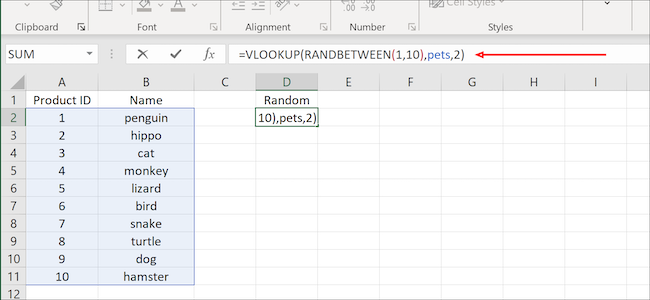 Excel formula