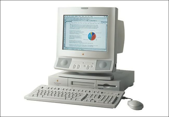 An Apple Power Macintosh 6100.