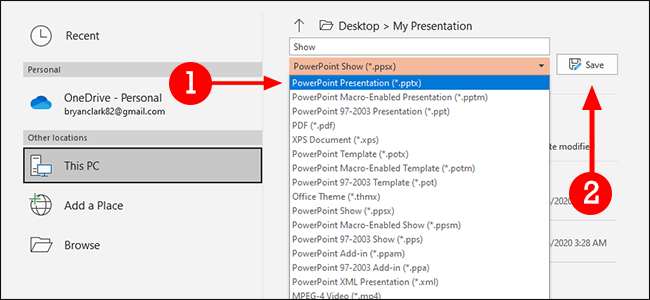 save as pptx
