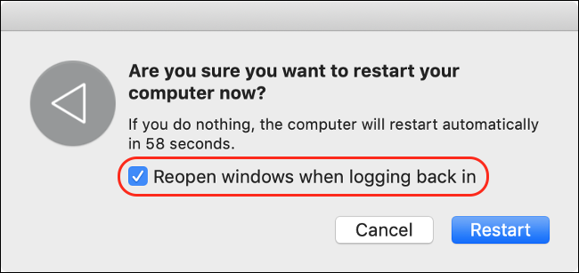 Disable Reopen Windows When Logging in for a Faster Startup Time