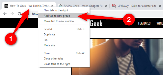 Right-click on a tab and then select Add Tab To New Group