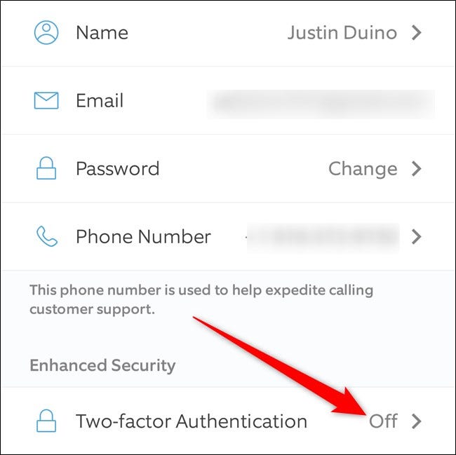 Ring App Click Two Factor Authentication