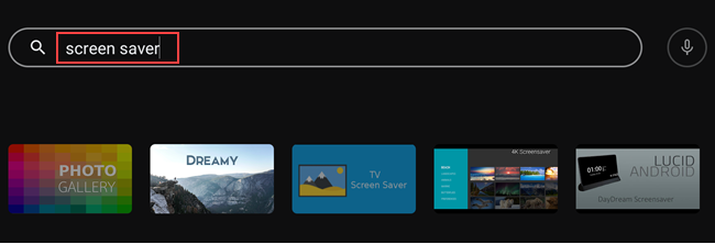 screen saver search in play store