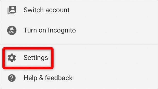 Select Settings in YouTube Mobile App