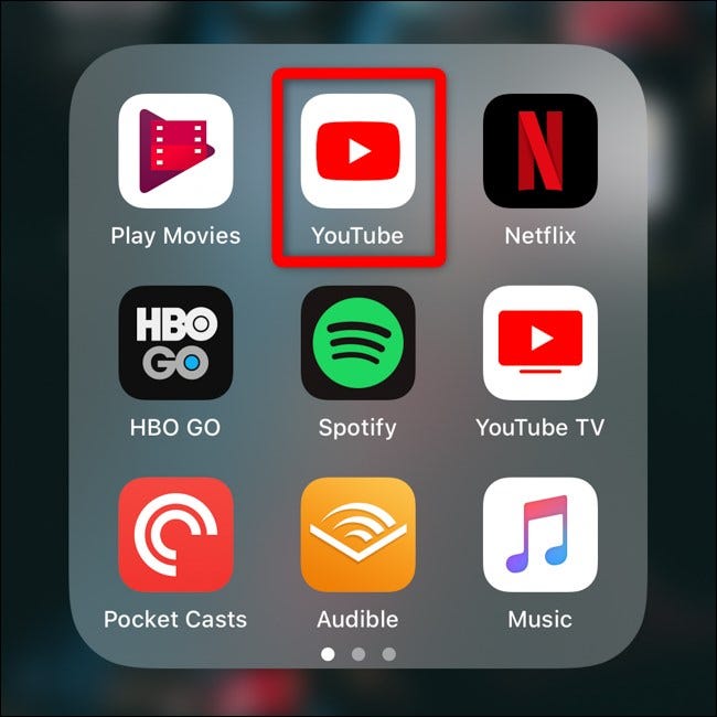 Select YouTUbe Mobile App
