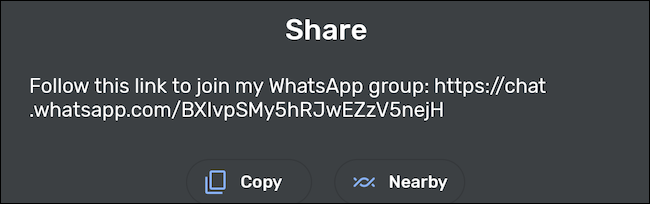 Share WhatsApp group link