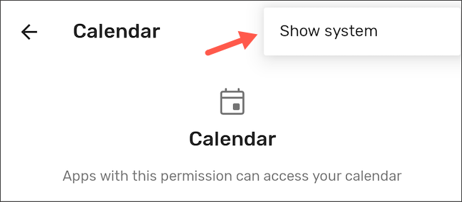 Show system apps in permission manager