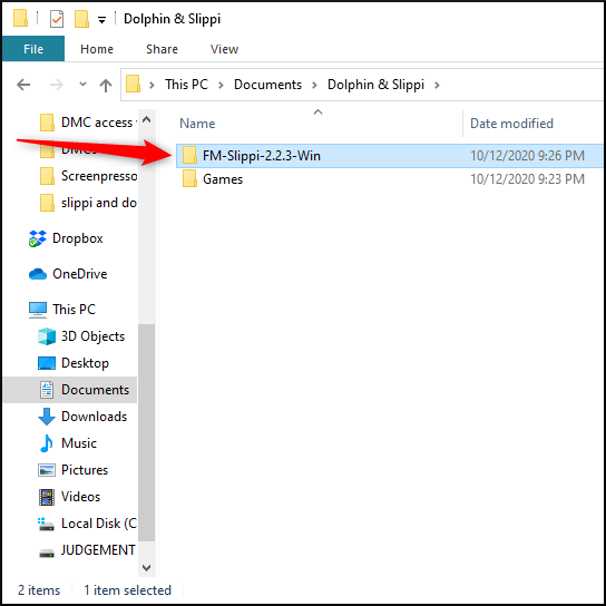Click the FM-Slippi-X.XX-Win folder.