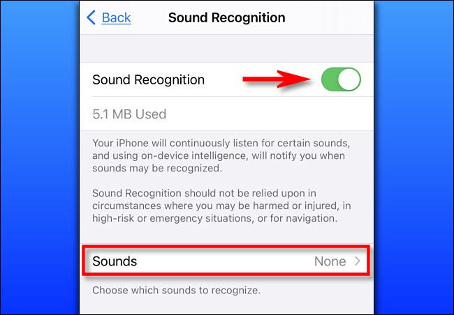 In Settings on iPhone, turn on Sound Recognition.