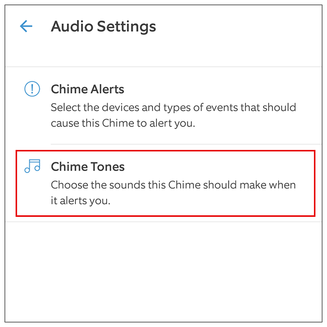 select Chime Tones