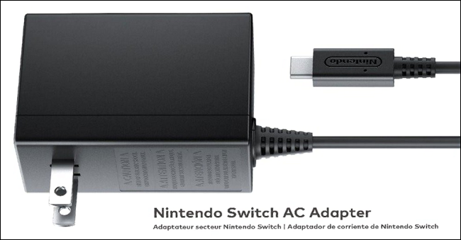 The official Nintendo Switch AC Adapter.