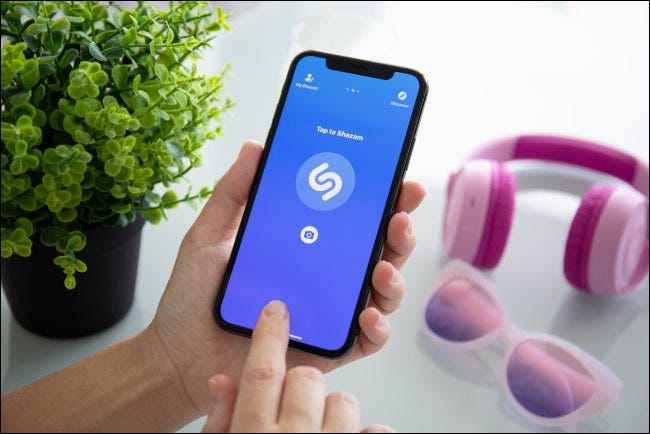 Shazam on an iPhone X