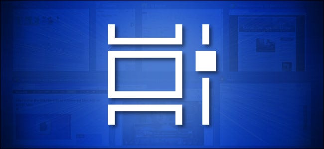 The Windows 10 Task View icon in front of window thumbnails