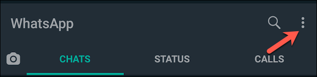 Tap the three-dot menu on WhatsApp app