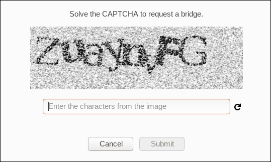 captcha dialog box