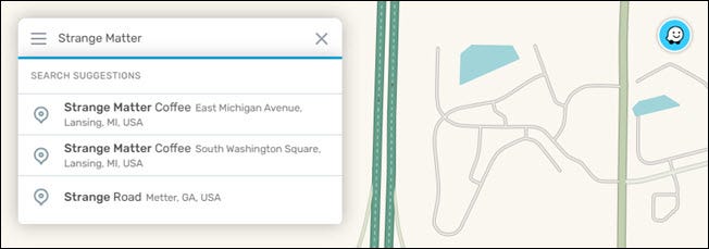 Type the location in the text box.