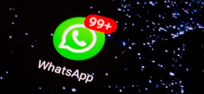 WhatsApp app with notifications