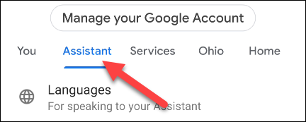 go to the assistant tab